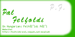 pal felfoldi business card
