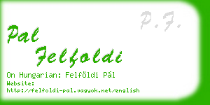 pal felfoldi business card
